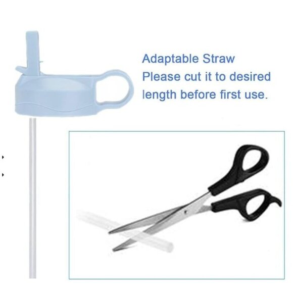 TOP SOULS Wide Mouth Straw Lids Compatible with Most Sports Water Bottles 2 pack - Picture 4 of 5